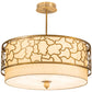 Meyda Lighting Deserto Seco 27" 4-Light Brass Tint Pendant Light With Beige & White Shade