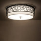 Meyda Lighting Deserto Seco 36" LED Textured Black Flush Mount Light With White Eggshell & Statuario Idalight Shade