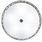Meyda Lighting Deserto Seco 36" LED Textured Black Flush Mount Light With White Eggshell & Statuario Idalight Shade