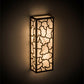 Meyda Lighting Deserto Seco 7" 2-Light Brass Tint Wall Sconce With White & Frosted Clear Shade Glass
