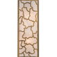 Meyda Lighting Deserto Seco 7" 2-Light Brass Tint Wall Sconce With White & Frosted Clear Shade Glass