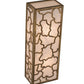 Meyda Lighting Deserto Seco 7" 2-Light Brass Tint Wall Sconce With White & Frosted Clear Shade Glass
