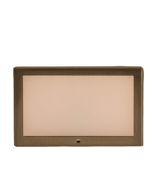 Meyda Lighting Deserto Seco 7" 2-Light Brass Tint Wall Sconce With White & Frosted Clear Shade Glass