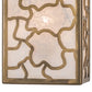 Meyda Lighting Deserto Seco 7" 2-Light Brass Tint Wall Sconce With White & Frosted Clear Shade Glass