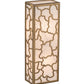Meyda Lighting Deserto Seco 7" 2-Light Brass Tint Wall Sconce With White & Frosted Clear Shade Glass