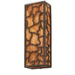 Meyda Lighting Deserto Seco 7" 2-Light Oil Rubbed Bronze Wall Sconce With Ambra Siena Idalight Shade