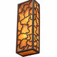 Meyda Lighting Deserto Seco 7" 2-Light Oil Rubbed Bronze Wall Sconce With Ambra Siena Idalight Shade