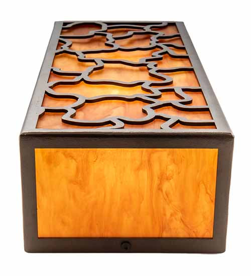 Meyda Lighting Deserto Seco 7" 2-Light Oil Rubbed Bronze Wall Sconce With Ambra Siena Idalight Shade