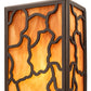 Meyda Lighting Deserto Seco 7" 2-Light Oil Rubbed Bronze Wall Sconce With Ambra Siena Idalight Shade