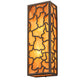 Meyda Lighting Deserto Seco 7" 2-Light Oil Rubbed Bronze Wall Sconce With Ambra Siena Idalight Shade