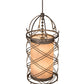 Meyda Lighting Desmond 20" 8-Light Corinth Pendant Light With Fleshtone Idalight Shade Glass