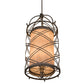 Meyda Lighting Desmond 20" 8-Light Corinth Pendant Light With Fleshtone Idalight Shade Glass