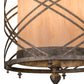 Meyda Lighting Desmond 20" 8-Light Corinth Pendant Light With Fleshtone Idalight Shade Glass