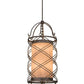 Meyda Lighting Desmond 20" 8-Light Corinth Pendant Light With Fleshtone Idalight Shade Glass