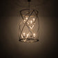 Meyda Lighting Desmond 30" 8-Light Brushed Nickel Pendant Light With White Faux Candlelight