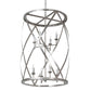 Meyda Lighting Desmond 30" 8-Light Brushed Nickel Pendant Light With White Faux Candlelight