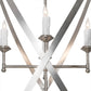 Meyda Lighting Desmond 30" 8-Light Brushed Nickel Pendant Light With White Faux Candlelight