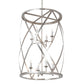 Meyda Lighting Desmond 30" 8-Light Brushed Nickel Pendant Light With White Faux Candlelight