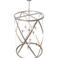 Meyda Lighting Desmond 42" 8-Light Nickel Powder Coat Pendant Light With White Faux Candlelight