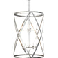 Meyda Lighting Desmond 42" 8-Light Nickel Powder Coat Pendant Light With White Faux Candlelight