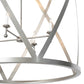 Meyda Lighting Desmond 42" 8-Light Nickel Powder Coat Pendant Light With White Faux Candlelight