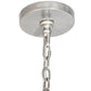 Meyda Lighting Desmond 42" 8-Light Nickel Powder Coat Pendant Light With White Faux Candlelight