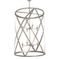 Meyda Lighting Desmond 42" 8-Light Nickel Powder Coat Pendant Light With White Faux Candlelight
