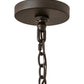 Meyda Lighting Desmond 42" 8-Light Oil Rubbed Bronze Pendant Light With White Faux Candlelight