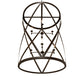 Meyda Lighting Desmond 42" 8-Light Oil Rubbed Bronze Pendant Light With White Faux Candlelight