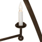 Meyda Lighting Desmond 42" 8-Light Oil Rubbed Bronze Pendant Light With White Faux Candlelight