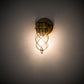 Meyda Lighting Desmond 7" Gold Matte Helix Wall Sconce With Clear Shade Glass