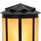 Meyda Lighting Dexter 86" 4-Light Black Satin Wrought Iron Outdoor Pier Mount Light With Amber Seeded Frosted Shade Glass