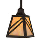 Meyda Lighting Diagon 36" 3-Light Oil Rubbed Bronze Island Pendant Light With Beige Iridescent Shade Glass