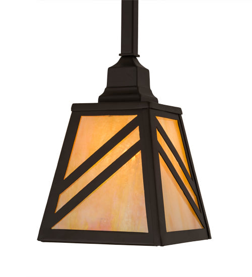 Meyda Lighting Diagon 36" 3-Light Oil Rubbed Bronze Island Pendant Light With Beige Iridescent Shade Glass
