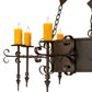 Meyda Lighting Diamante 54" 10-Light Oil Rubbed Bronze Chandelier With Amber Faux Candlelight