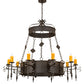 Meyda Lighting Diamante 54" 10-Light Oil Rubbed Bronze Chandelier With Amber Faux Candlelight