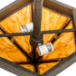 Meyda Lighting Diamond 14" 2-Light Chestnut Pendant Light With Ambra Siena Idalight Shade