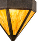 Meyda Lighting Diamond 14" 2-Light Chestnut Pendant Light With Ambra Siena Idalight Shade