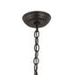 Meyda Lighting Diamond 17" Textured Black Prime Pendant Light With Amber Mica Shade Glass