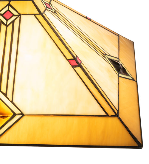 Meyda Lighting Diamond 24" Mission Multi-Colored Shade Glass