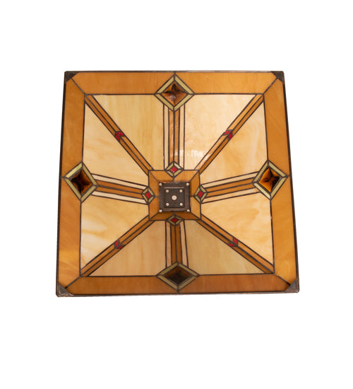 Meyda Lighting Diamond 24" Mission Multi-Colored Shade Glass