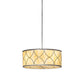 Meyda Lighting Diamond 30" 4-Light Raw Steel Cilindro Pendant Light With Creme Carrara Idalight Shade