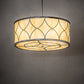 Meyda Lighting Diamond 30" 4-Light Raw Steel Cilindro Pendant Light With Creme Carrara Idalight Shade
