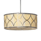 Meyda Lighting Diamond 30" 4-Light Raw Steel Cilindro Pendant Light With Creme Carrara Idalight Shade