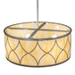 Meyda Lighting Diamond 30" 4-Light Raw Steel Cilindro Pendant Light With Creme Carrara Idalight Shade