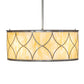Meyda Lighting Diamond 30" 4-Light Raw Steel Cilindro Pendant Light With Creme Carrara Idalight Shade