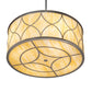 Meyda Lighting Diamond 30" 4-Light Raw Steel Cilindro Pendant Light With Creme Carrara Idalight Shade