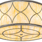 Meyda Lighting Diamond 30" 4-Light Raw Steel Cilindro Pendant Light With Creme Carrara Idalight Shade