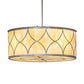 Meyda Lighting Diamond 30" 4-Light Raw Steel Cilindro Pendant Light With Creme Carrara Idalight Shade