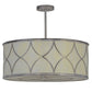 Meyda Lighting Diamond 30" 4-Light Silver Steel Cilindro Pendant Light With Creme Carrare Idalight Shade